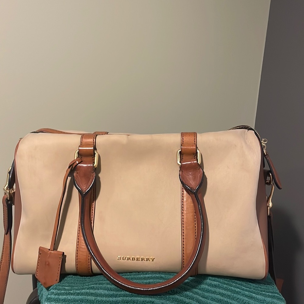 burberry alchester bowling bag canvas